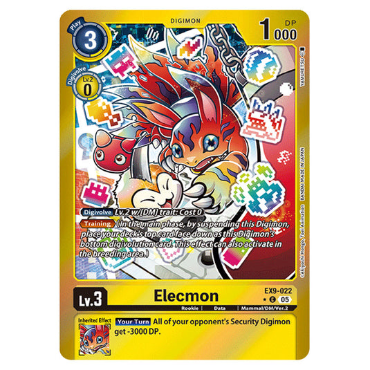 Digimon Card Game - EX-09: Extra Booster Versus Monsters - Elecmon - (Alternative Art) - EX9-022a