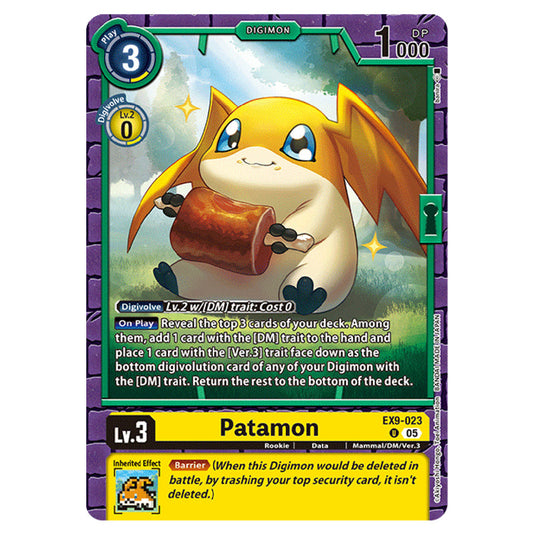 Digimon Card Game - EX-09: Extra Booster Versus Monsters - Patamon - (U) - EX9-023