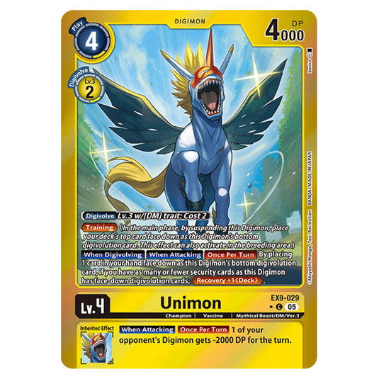 Digimon Card Game - EX-09: Extra Booster Versus Monsters - Unimon - (Alternative Art) - EX9-029a
