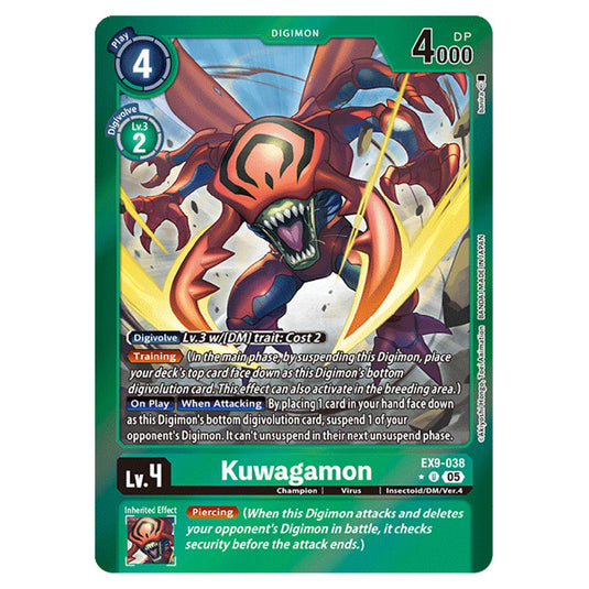 Digimon Card Game - EX-09: Extra Booster Versus Monsters - Kuwagamon - (Alternative Art) - EX9-038a