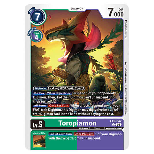 Digimon Card Game - EX-09: Extra Booster Versus Monsters - Toropiamon - (C) - EX9-042