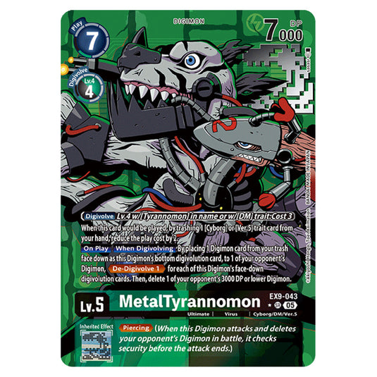 Digimon Card Game - EX-09: Extra Booster Versus Monsters - MetalTyrannomon - (Alternative Art) - EX9-043a