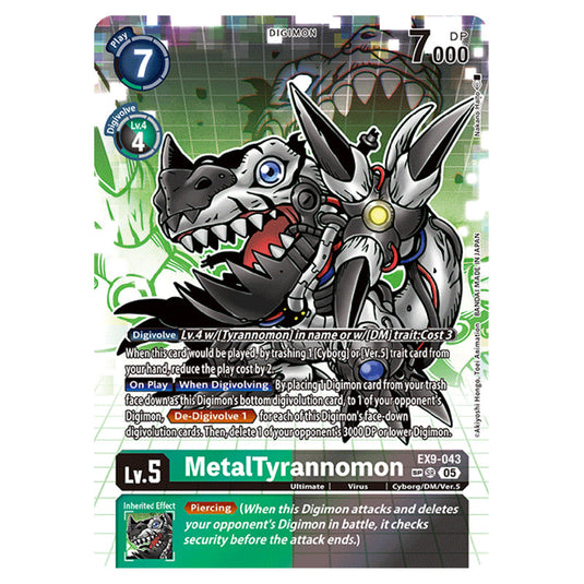 Digimon Card Game - EX-09: Extra Booster Versus Monsters - MetalTyrannomon - (Alternative Art) - EX9-043b