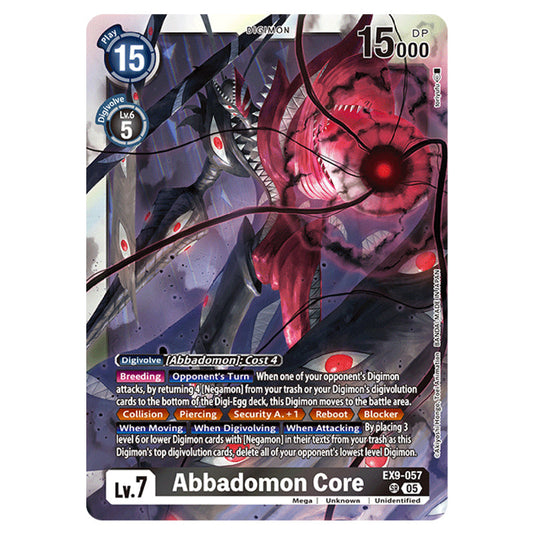 Digimon Card Game - EX-09: Extra Booster Versus Monsters - Abbadomon Core - (SR) - EX9-057