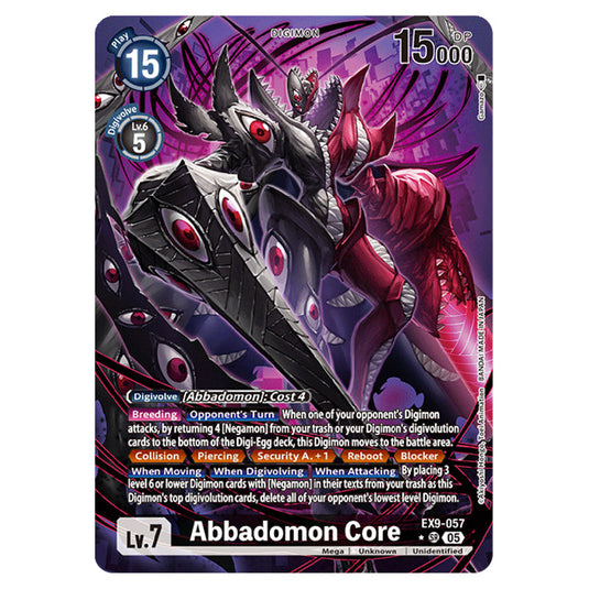 Digimon Card Game - EX-09: Extra Booster Versus Monsters - Abbadomon Core - (Alternative Art) - EX9-057a