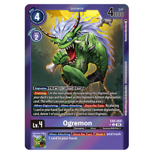 Digimon Card Game - EX-09: Extra Booster Versus Monsters - Ogremon - (Alternative Art) - EX9-059a
