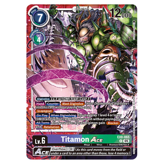 Digimon Card Game - EX-09: Extra Booster Versus Monsters - Titamon - (R) - EX9-065