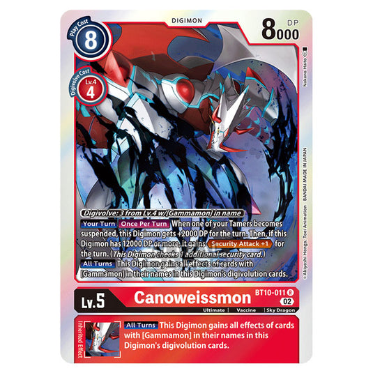 Digimon Card Game - BT10 - Xros Encounter - Canoweissmon (R) - BT10-011