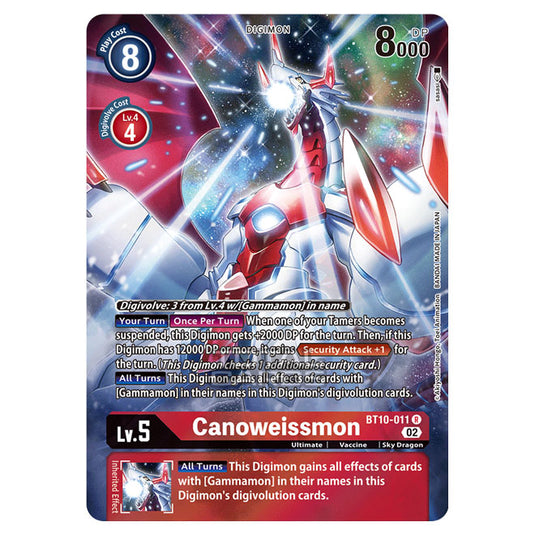 Digimon Card Game - BT10 - Xros Encounter - Canoweissmon (R) - BT10-011A