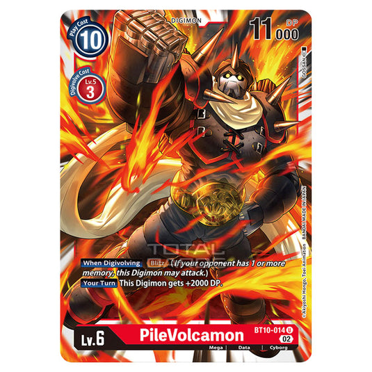 Digimon Card Game - BT10 - Xros Encounter - PileVolcamon (U) - BT10-014