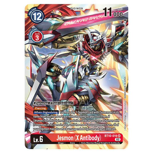 Digimon Card Game - BT10 - Xros Encounter - Jesmon (X Antibody) (SR) - BT10-016