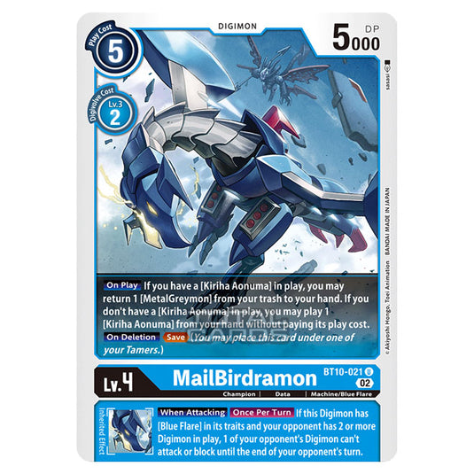 Digimon Card Game - BT10 - Xros Encounter - MailBirdramon (U) - BT10-021