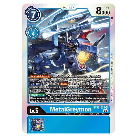 Digimon Card Game - BT10 - Xros Encounter - MetalGreymon (SR) - BT10-024