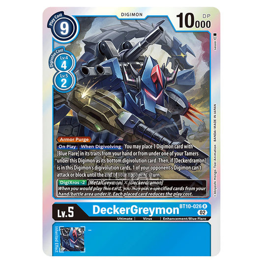 Digimon Card Game - BT10 - Xros Encounter - DeckerGreymon (R) - BT10-026