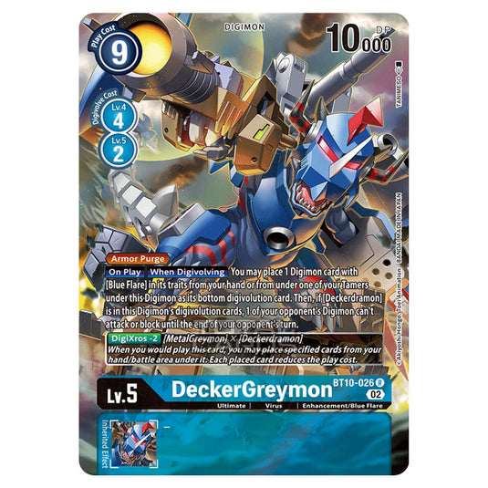 Digimon Card Game - BT10 - Xros Encounter - DeckerGreymon (R) - BT10-026A