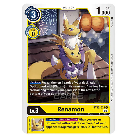 Digimon Card Game - BT10 - Xros Encounter - Renamon (U) - BT10-032