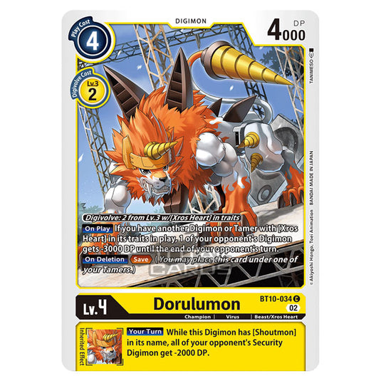 Digimon Card Game - BT10 - Xros Encounter - Dorulumon (C) - BT10-034