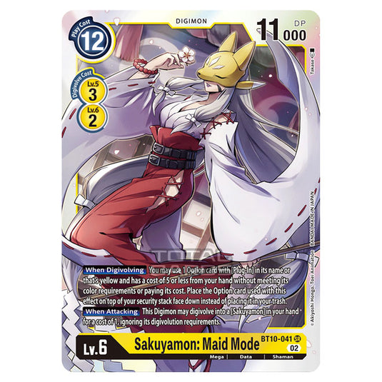 Digimon Card Game - BT10 - Xros Encounter - Sakuyamon: Maid Mode (SR) - BT10-041