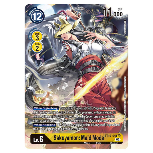 Digimon Card Game - BT10 - Xros Encounter - Sakuyamon: Maid Mode (SR) - BT10-041A