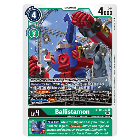 Digimon Card Game - BT10 - Xros Encounter - Ballistamon (C) - BT10-049