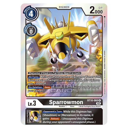 Digimon Card Game - BT10 - Xros Encounter - Sparrowmon (R) - BT10-060