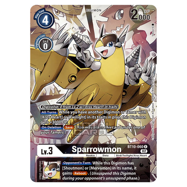 digimon cards 2019 Digimon Card Game - BT10 - Xros Encounter - Sparrowmon (R)