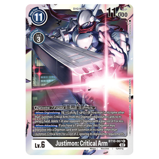 Digimon Card Game - BT10 - Xros Encounter - Justimon: Critical Arm (R) - BT10-067