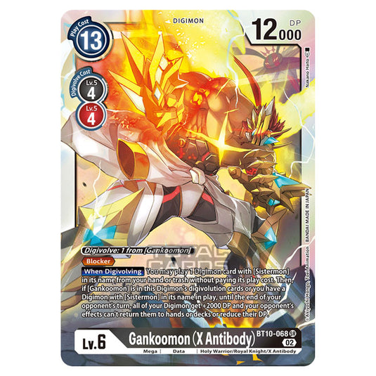 Digimon Card Game - BT10 - Xros Encounter - Gankoomon (X Antibody) (SR) - BT10-068