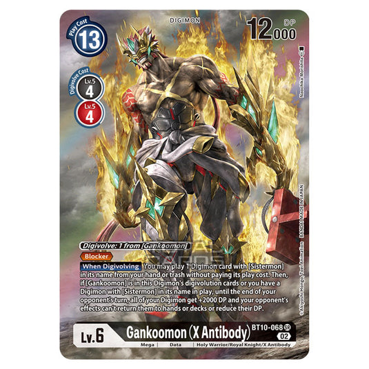 Digimon Card Game - BT10 - Xros Encounter - Gankoomon (X Antibody) (SR) - BT10-068A