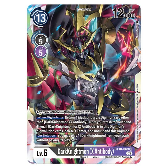 Digimon Card Game - BT10 - Xros Encounter - DarkKnightmon (X Antibody) (SR) - BT10-069