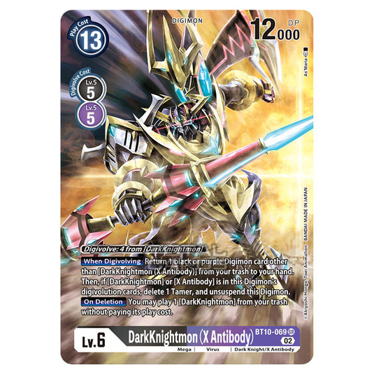 Digimon Card Game - BT10 - Xros Encounter - DarkKnightmon (X Antibody) (SR) - BT10-069A
