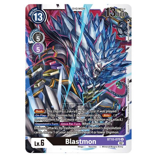 Digimon Card Game - BT10 - Xros Encounter - Blastmon (U) - BT10-070
