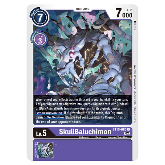 Digimon Card Game - BT10 - Xros Encounter - SkullBaluchimon (U) - BT10-080