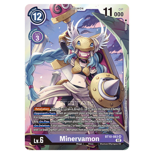Digimon Card Game - BT10 - Xros Encounter - Minervamon (SR) - BT10-083