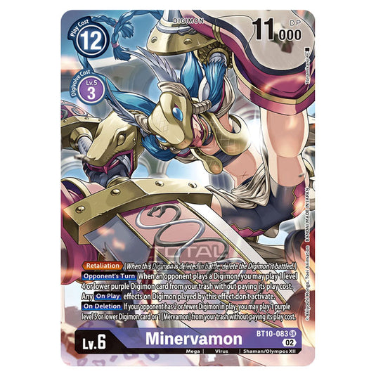 Digimon Card Game - BT10 - Xros Encounter - Minervamon (SR) - BT10-083A