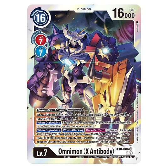 Digimon Card Game - BT10 - Xros Encounter - Omnimon (X Antibody) (SR) - BT10-086