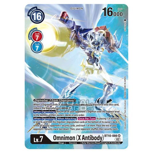 Digimon Card Game - BT10 - Xros Encounter - Omnimon (X Antibody) (SR) - BT10-086A