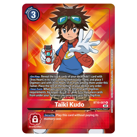 Digimon Card Game - BT10 - Xros Encounter - Mikey Kudo (R) - BT10-087A