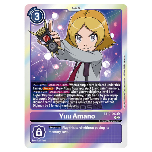 Digimon Card Game - BT10 - Xros Encounter - Ewan Amano (R) - BT10-093