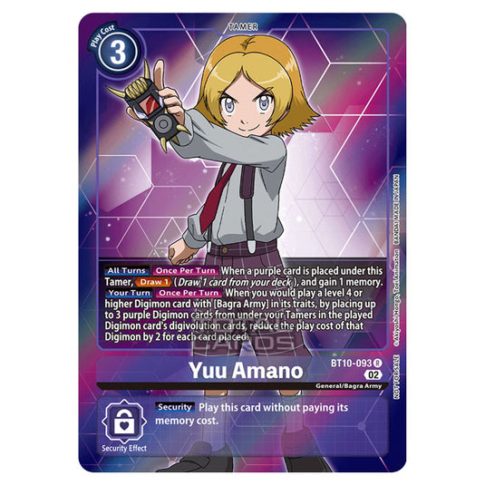 Digimon Card Game - BT10 - Xros Encounter - Ewan Amano (R) - BT10-093A