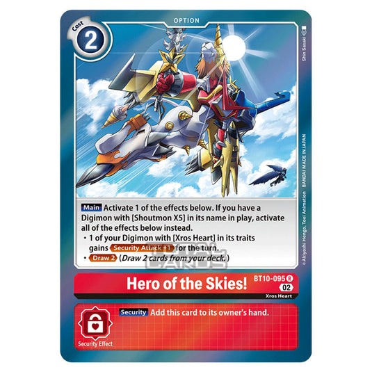 Digimon Card Game - BT10 - Xros Encounter - Hero of the Skies! (R) - BT10-095