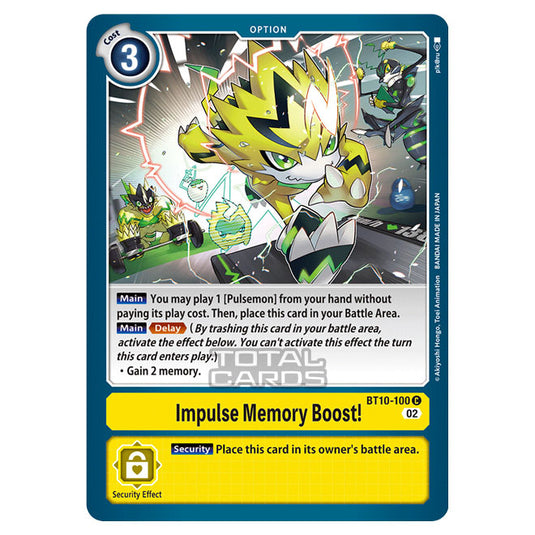 Digimon Card Game - BT10 - Xros Encounter - Impulse Memory Boost! (C) - BT10-100