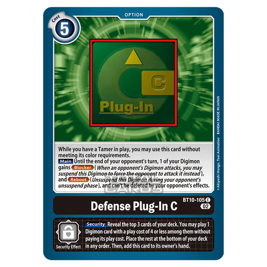 Digimon Card Game - BT10 - Xros Encounter - Defense Plug-In C (C) - BT10-105