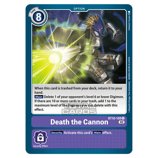 Digimon Card Game - BT10 - Xros Encounter - Death the Cannon (U) - BT10-108