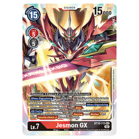Digimon Card Game - BT10 - Xros Encounter - Jesmon GX (SEC) - BT10-112