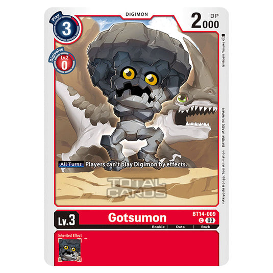 Digimon Card Game - BT14 - Blast Ace - Gotsumon - (Common) - BT14-009