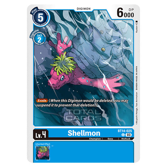 Digimon Card Game - BT14 - Blast Ace - Shellmon - (Common) - BT14-025