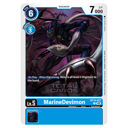 Digimon Card Game - BT14 - Blast Ace - MarineDevimon - (Common) - BT14-027