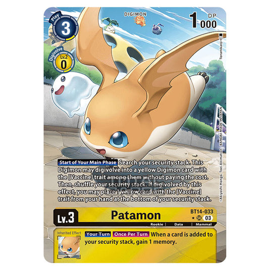 Digimon Card Game - BT14 - Blast Ace - Patamon - (Alternative Art) - BT14-033b