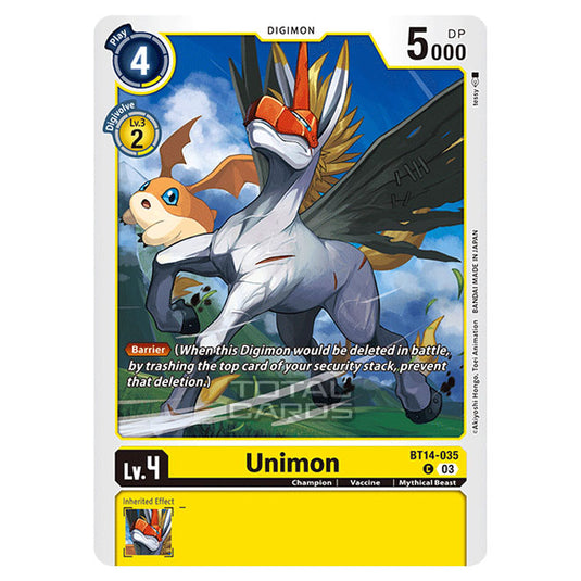 Digimon Card Game - BT14 - Blast Ace - Unimon - (Common) - BT14-035